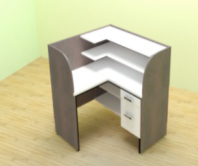 Mueble de recepcion Lucas con Dos Repisas