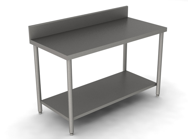 Mesa de trabajo con repisa
