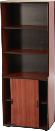 Librero con 2 entrepaños y puertas Corredizas